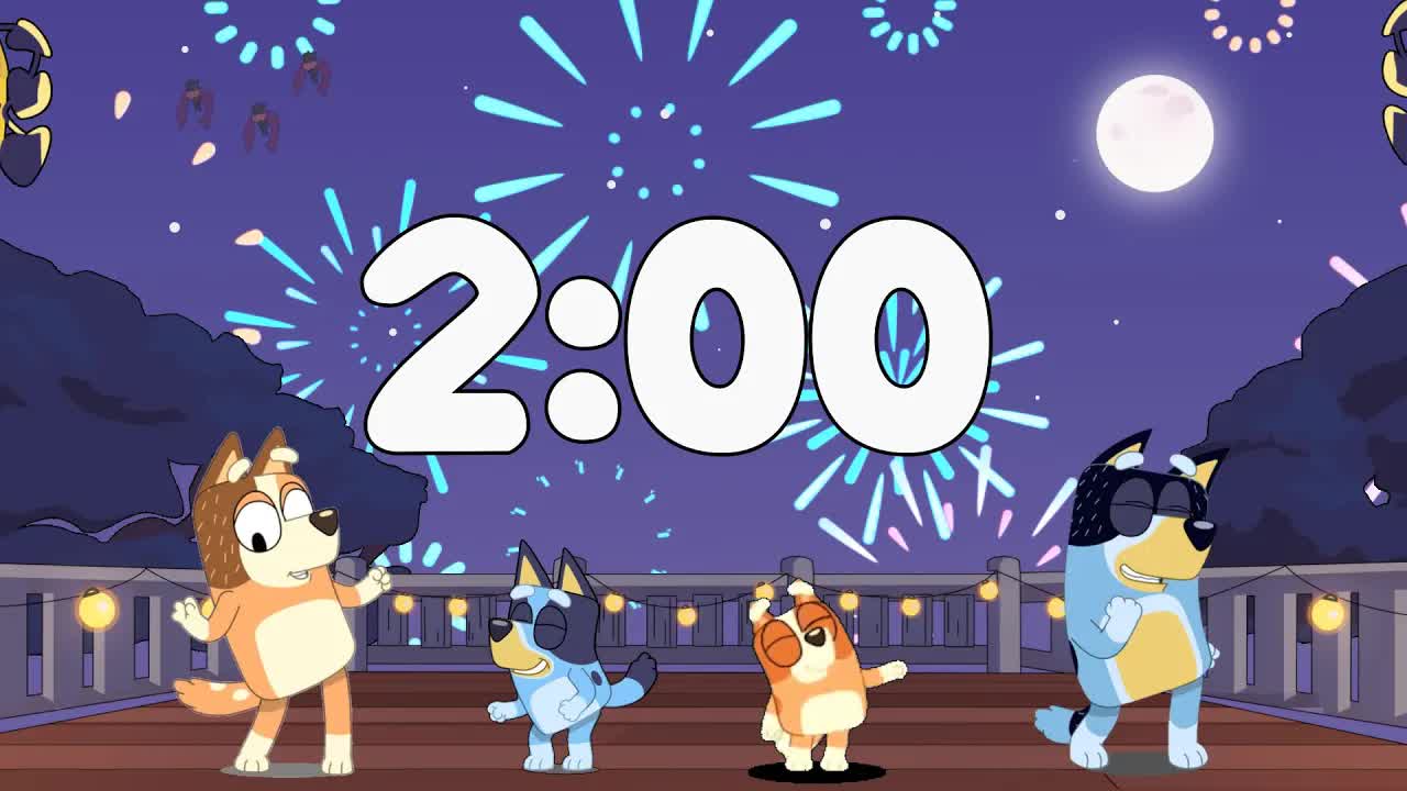 2 Minute Bluey Dance Countdown Timer!