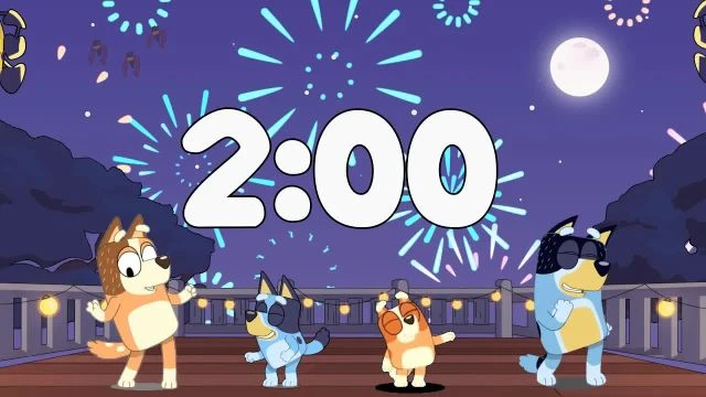 2 Minute Bluey Dance Countdown Timer!